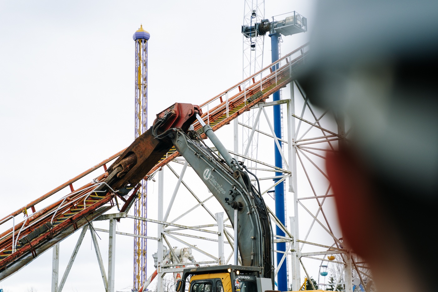 Corkscrew Roller Coaster Clearview Demolition